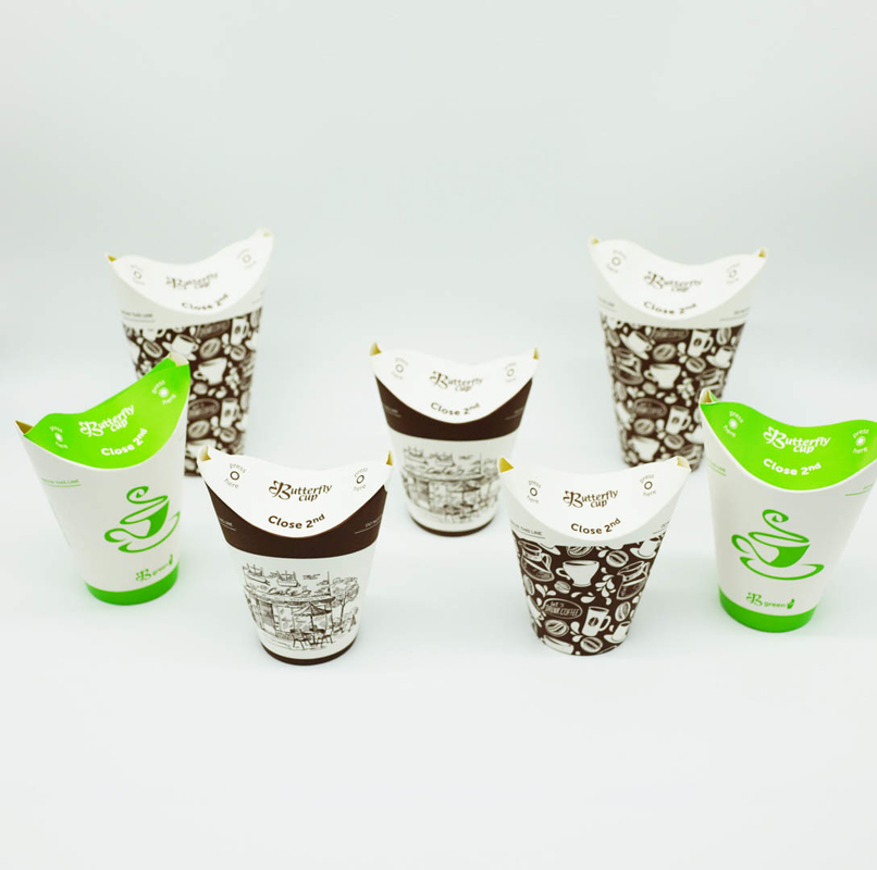 Recyclable Packing PLA Coated Paper Cups , Biodegradable Paper Cups Customized Logo