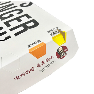 Stable Packaging Burger Box Customer' Requirement Design With Recycled Materials