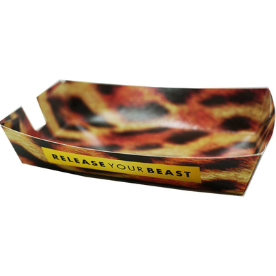 Disposable Paper Food Trays Cardboard Box Recyclable Custom Logo Stable