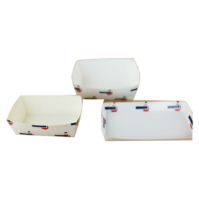 Flat Transportation Paper Food Trays Compostable Optional Material High Efficiency
