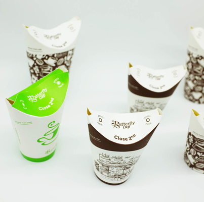 Foldable Chicken Recyclable Paper Cups Box Disposable PBS Lamination Stable