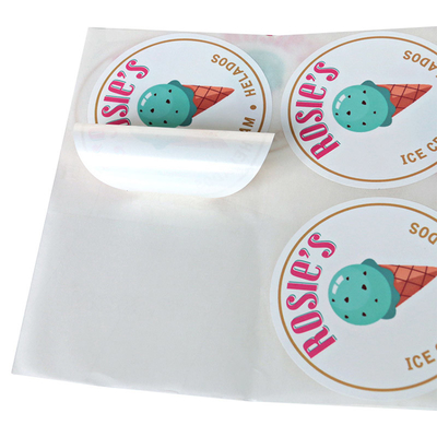 Food Adhesive Packaging Stickers Labels Custom Packaging Labels For Ice Cream