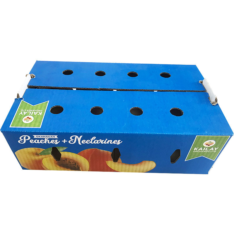 Apple Cardboard Fruit Boxes Pear Tomato Vegetables Customized Size Health Consistency