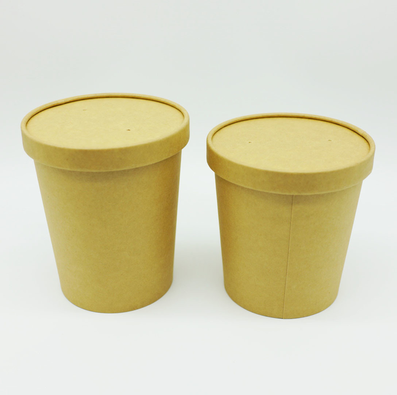 Various Logo Biodegradable Paper Bowls , Disposable Paper Soup Bowls ECO