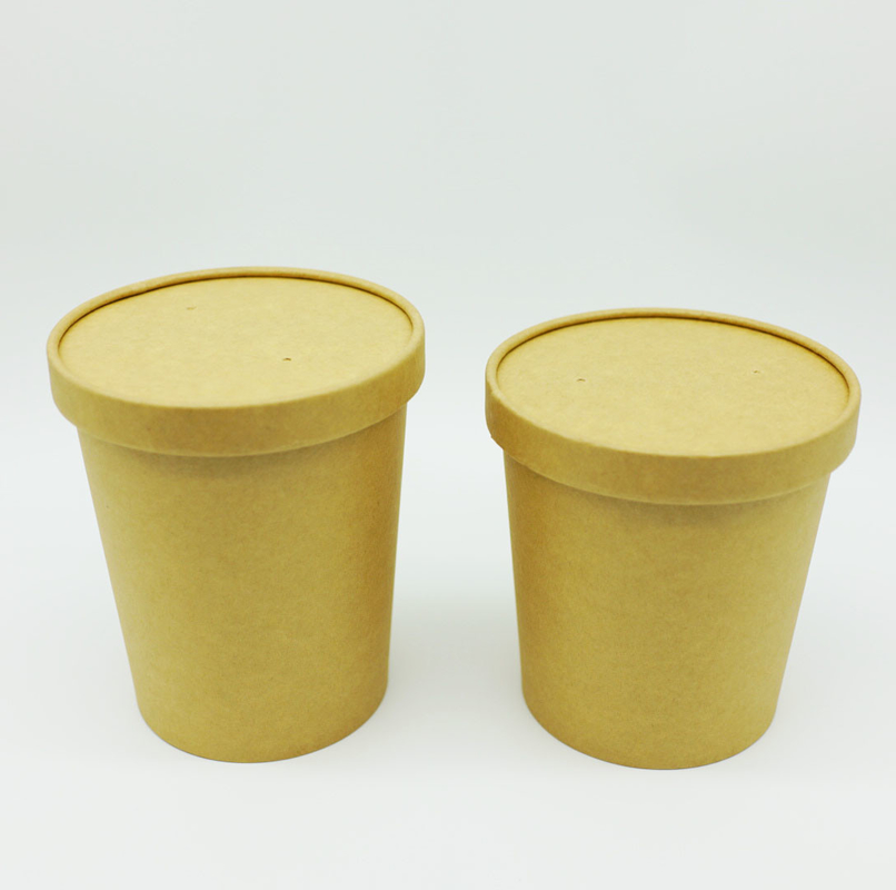 Straight - Sided Eco Friendly Paper Bowls Flat Transportation Disposable